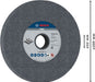 BOSCH PRO Metal brusno tocilo, 200×25×32 mm, G36 - Br.ploča za dvostranu brusilicu200,32,36 (2608600111) Madras doo Beograd Madras doo Beograd