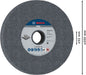 BOSCH PRO Metal brusno tocilo, 200×25×32 mm, G46 - Br.ploča za dvostranu brusilicu200,32,46 (2608600106) Power Tools BOSCH Madras doo Beograd