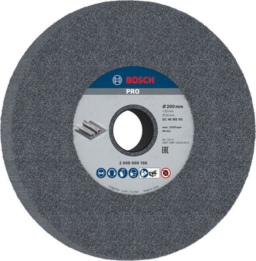 BOSCH PRO Metal brusno tocilo, 200×25×32 mm, G46 - Br.ploča za dvostranu brusilicu200,32,46 (2608600106) Power Tools BOSCH Madras doo Beograd