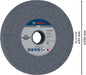 BOSCH PRO Metal brusno tocilo, 200×25×32 mm, G60 - Br.ploča za dvostranu brusilicu200,32,60 (2608600112) Madras doo Beograd Madras doo Beograd