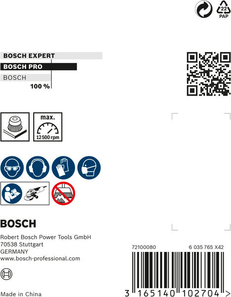 BOSCH PRO Metal clean lončasta četka, 75 x 0,3 mm, navoj - Lončasta četka,talasas.žica 75mm,0,3,M10 (2608622062) Madras doo Beograd Madras doo Beograd