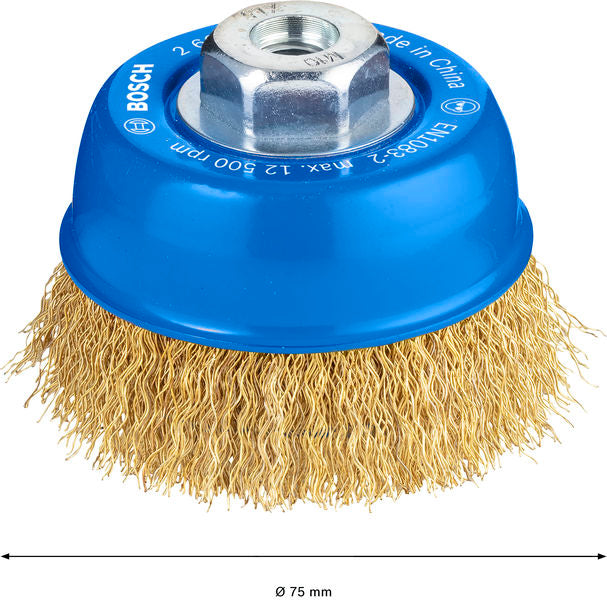 BOSCH PRO Metal clean lončasta četka, 75 x 0,3 mm, navoj - Lončasta četka,talasas.žica 75mm,0,3,M10 (2608622062) Madras doo Beograd Madras doo Beograd