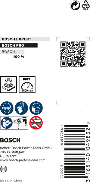 BOSCH PRO Metal clean lončasta četka, ravni prihvat, 50×0,2 mm - Lončasta četka,talasasta žica 50mm,0,2 (2608622022) Madras doo Beograd Madras doo Beograd