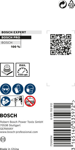 BOSCH PRO Metal clean lončasta četka, ravni prihvat, 50×0,3 mm - Lončasta četka 50 talasas.žica,0.3 Čelik (2608622006) Madras doo Beograd Madras doo Beograd