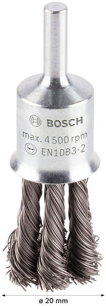 BOSCH PRO Metal heavy krajnja četka, ravni prihvat, 19×0,35 mm - Četka u obliku kičice,plete.žica 19,0,35 (2608622116) Madras doo Beograd Madras doo Beograd