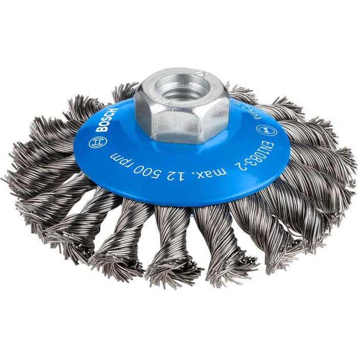 BOSCH PRO Metal heavy oborena četka, 100×0,5 mm, sa navojem - M14 Konus.četka,pletena žica100mm,0,5,12 (2608622011) Madras doo Beograd Madras doo Beograd