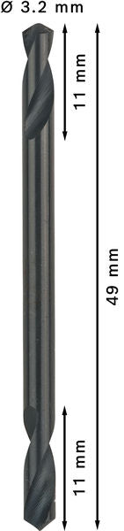 BOSCH PRO Metal HSS-G dvostrana spiralna burgija, 3,2×11×49 mm, 10 kom. - Dvostrana burgija HSS-G 3,2 x 11 x 49 mm (2608597584) Power Tools BOSCH Madras doo Beograd