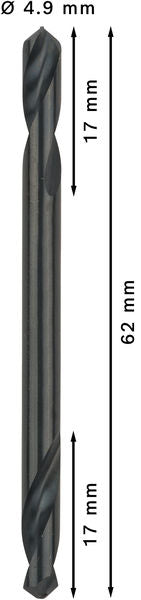 BOSCH PRO Metal HSS-G dvostrana spiralna burgija, 4,9×17×62 mm, 10 kom. - Dvostrana burgija HSS-G 4,9 x 17 x 62 mm (2608597593) Power Tools BOSCH Madras doo Beograd