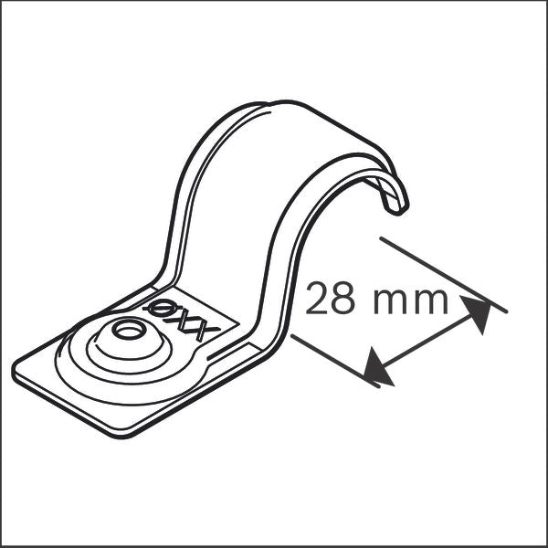 BOSCH PRO Metal jednostruki držač kabla, EMS-28 - Kablovska obujmica PRO EMS-28 (1600A03C2D) Madras doo Beograd Madras doo Beograd