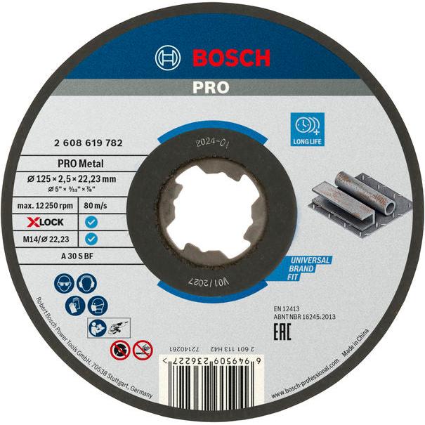 BOSCH PRO Metal lepljena rezna ploča, 125×2,5×22,23 mm, X-Lock, ravna - X-LOCK rez ploča rav 125x2,5 mm SfMetal (2608619782) Madras doo Beograd Madras doo Beograd