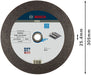 BOSCH PRO Metal lepljena rezna ploča, 300×2,8×25,4 mm - Rezna ploča ravna-metalA 36 R BF,300x2,8 (2608600542) Power Tools BOSCH Madras doo Beograd
