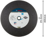 BOSCH PRO Metal lepljena rezna ploča, 400×3,2×25,4 mm - Rez.ploča ravna-metal 400,25,4,3,2 (2608600544) Power Tools BOSCH Madras doo Beograd