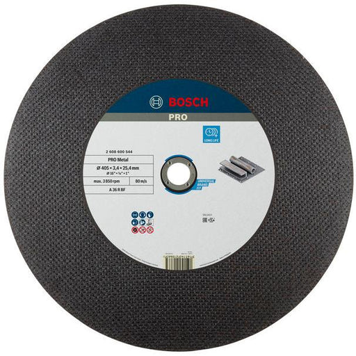 BOSCH PRO Metal lepljena rezna ploča, 400×3,2×25,4 mm - Rez.ploča ravna-metal 400,25,4,3,2 (2608600544) Power Tools BOSCH Madras doo Beograd