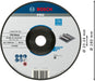 BOSCH PRO Metal lepljeni brusni disk, 180×8×22,23 mm - Brusna ploča izvijena 180x8 mm SfMetal (2608619778) Madras doo Beograd Madras doo Beograd