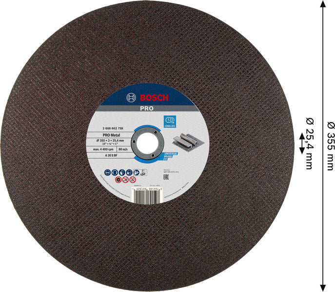 BOSCH PRO Metal rezna ploča, 355×3,1×25,4 mm - (2608602759) Madras doo Beograd Madras doo Beograd