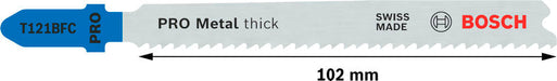 BOSCH PRO Metal thick T121BFC list ubodne testere, 92 mm, 5 kom. - Set listova testere RBP - 5ER T 121 BFC (2608655110) Madras doo Beograd Madras doo Beograd