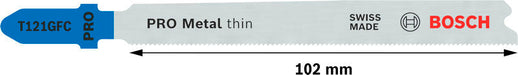 BOSCH PRO Metal thin T121GFC list ubodne testere, 92 mm, 5 kom. - Set listova testere RBP - 5ER T 121 GFC (2608655104) Madras doo Beograd Madras doo Beograd