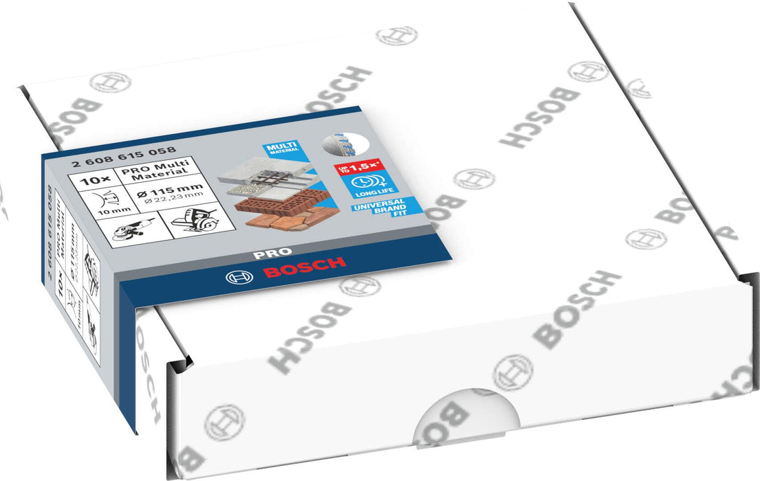 BOSCH PRO Multi Material dijamantska rezna ploča, 115×22,23 mm, 10 kom. - (2608615058) Dijamantska rezna ploča Bosch Madras doo Beograd