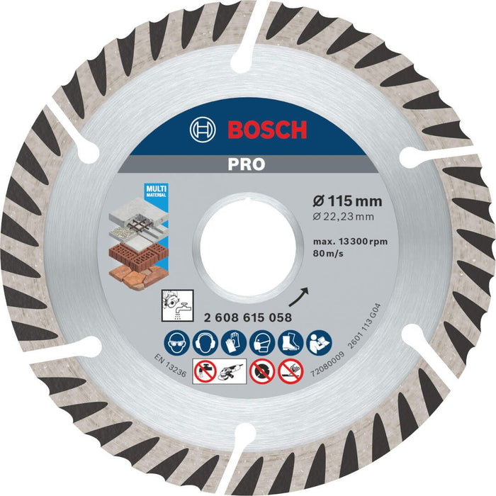 BOSCH PRO Multi Material dijamantska rezna ploča, 115×22,23 mm, 10 kom. - (2608615058) Dijamantska rezna ploča Bosch Madras doo Beograd