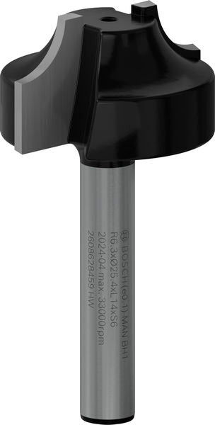 BOSCH PRO ovolo glodalo, R 6,3, prihvat 6 mm - Profilno glodalo 6x25,4x46 (2608628459) Madras doo Beograd Madras doo Beograd