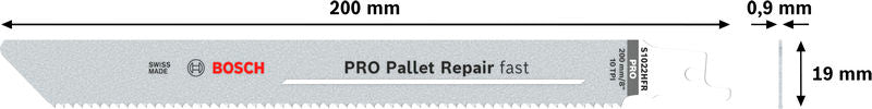 BOSCH PRO Pallet Repair fast S1022HFR list testere, 0,9×19×200 mm, 5 kom. - List sablja testere RBP S1022HFR 5PC (2608659061) Madras doo Beograd Madras doo Beograd