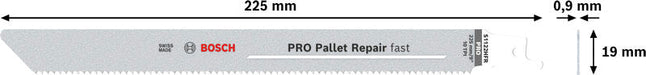 BOSCH PRO Pallet Repair fast S1122HFR list testere, 0,9×19×225 mm, 5 kom. - List sablja testere RBP S1122HFR 5PC (2608659064) Madras doo Beograd Madras doo Beograd