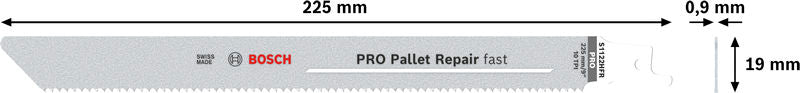 BOSCH PRO Pallet Repair fast S1122HFR list testere, 0,9×19×225 mm, 5 kom. - List sablja testere RBP S1122HFR 5PC (2608659064) Madras doo Beograd Madras doo Beograd