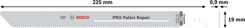 BOSCH PRO Pallet Repair S1132VFR list testere, 0,9×19×225 mm, 5 kom. - List sablja testere RBP- 5ER S 1132 VFR (2608659006) Madras doo Beograd Madras doo Beograd
