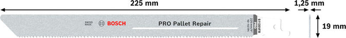 BOSCH PRO Pallet Repair S1135VFR list testere, 1,25×19×225 mm, 100 kom. - List sablja testere RBP-100ER S 1135 VFR (2608659009) Madras doo Beograd Madras doo Beograd