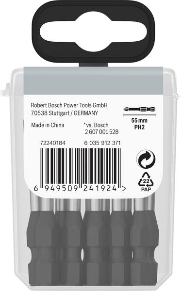 BOSCH PRO Phillips Impact nastavak, PH2, 55 mm, 15 kom. - Umetak uvrtača PRO PH2 Impact (2608522523) Madras doo Beograd Madras doo Beograd