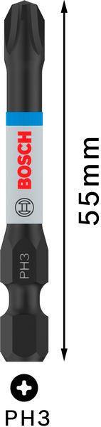 BOSCH PRO Phillips Impact nastavak, PH3, 55 mm, 2 kom. - Umetak uvrtača PRO PH3 Impact (2608522521) Madras doo Beograd Madras doo Beograd