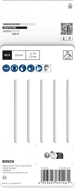 BOSCH PRO Plastics PVC clean T302H list ubodne testere, 132 mm, 5 kom. - Set listova testere RBP- 5ER T 302 H (2608667053) Madras doo Beograd Madras doo Beograd