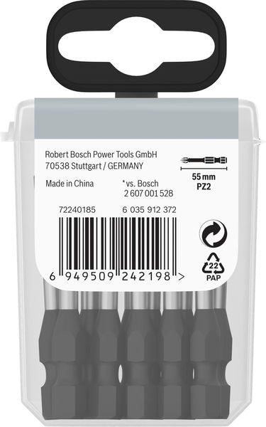 BOSCH PRO Pozidriv Impact nastavak, PZ2, 55 mm, 15 kom. - Umetak uvrtača PRO PZ2 Impact (2608522546) Madras doo Beograd Madras doo Beograd