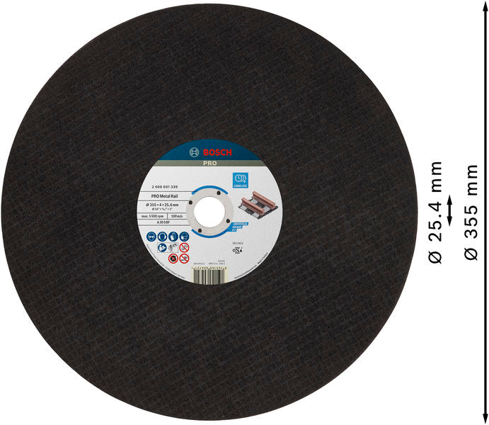 BOSCH PRO Rail rezna ploča, 355×4×25,4 mm - (2608601339) Power Tools BOSCH Madras doo Beograd