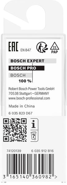 BOSCH PRO ravno glodalo, dva žleba, Ø 1/16″ x L 31/64″, prihvat 1/4″ - Glodalo za žljebove 6,35x4,8x51 (2608628428) Madras doo Beograd Madras doo Beograd