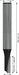 BOSCH PRO ravno glodalo, dva žleba, Ø 1/16″ x L 31/64″, prihvat 1/4″ - Glodalo za žljebove 6,35x4,8x51 (2608628428) Madras doo Beograd Madras doo Beograd
