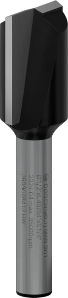 BOSCH PRO ravno glodalo, dva žleba, Ø 1/2×L 49/64", prihvat 1/4" - Glodalo za žljebove 6,35x12,7x51 (2608628413) Madras doo Beograd Madras doo Beograd