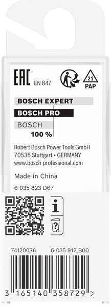BOSCH PRO ravno glodalo, dva žleba, Ø 1/4×L 5/8", prihvat 1/4" - Glodalo za žljebove 6,35x6,5x48 (2608628411) Madras doo Beograd Madras doo Beograd