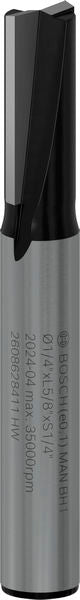 BOSCH PRO ravno glodalo, dva žleba, Ø 1/4×L 5/8", prihvat 1/4" - Glodalo za žljebove 6,35x6,5x48 (2608628411) Madras doo Beograd Madras doo Beograd