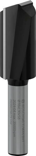 BOSCH PRO ravno glodalo, dva žleba, Ø 16×L 30, prihvat 8 mm - Glodalo za poluok. kanale Straight Bit (2608629679) Madras doo Beograd Madras doo Beograd