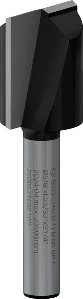 BOSCH PRO ravno glodalo, dva žleba, Ø 5/8×L 49/64", prihvat 1/4" - Glodalo za poluok. kanale Straight Bit (2608629688) Madras doo Beograd Madras doo Beograd