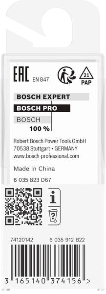 BOSCH PRO ravno glodalo, dva žleba, Ø 9,5×L 19,6, prihvat 6 mm - Glodalo za žljebove 6x9,5x51 (2608628442) Madras doo Beograd Madras doo Beograd