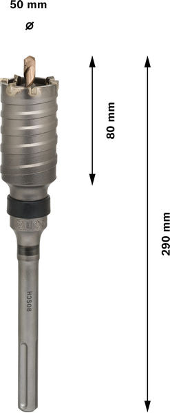 BOSCH PRO SDS max-5 kruna za bušenje, jednodelna, 50×80×160 mm - Kruna za buš.SDSmax9,jednod.50x160x290,6 (F00Y145190) Madras doo Beograd Madras doo Beograd