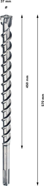 BOSCH PRO SDS max-7 burgija, 37×450×570 mm - (2608597900) Power Tools BOSCH Madras doo Beograd
