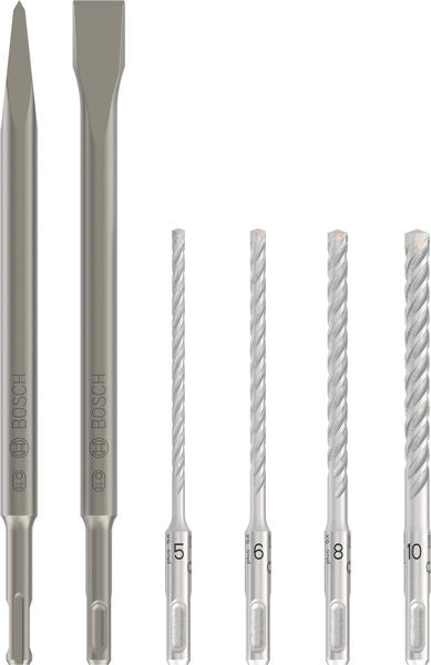 BOSCH PRO SDS plus-4C set dleta i burgija, 6 kom. - Komplet dleta SDS plus mixed set (2607017585) Power Tools BOSCH Madras doo Beograd