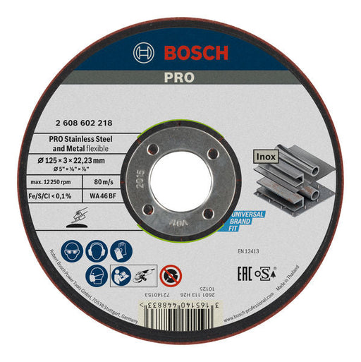 BOSCH PRO Semi-Flexible brusni disk, 125×3×22,23 mm - Polufleksibilna Brus.ploča WA46BF,125x3 (2608602218) Power Tools BOSCH Madras doo Beograd
