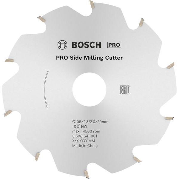 BOSCH PRO Side sekač za glodanje, 105×20×2,8 mm, 10 zubaca - Glodalica za proreze 105x20-10 (3608641001) Madras doo Beograd Madras doo Beograd