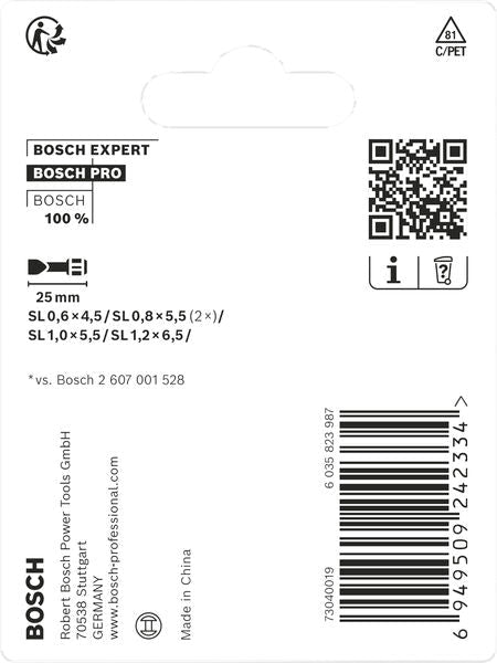 BOSCH PRO SL Impact nastavci, SL4.5, SL5.5 (×2), SL5.5, SL6.5, 25 mm, 5 kom. - Umetak uvrtača PRO SL Impact Set (2608521U60) Madras doo Beograd Madras doo Beograd