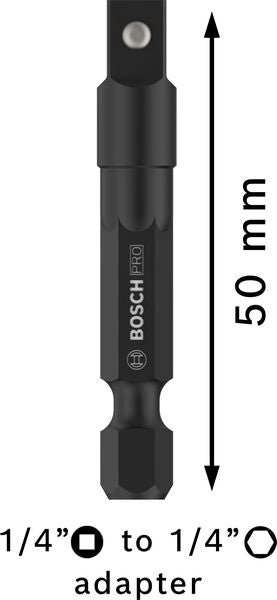 BOSCH PRO Socket Adapter sa priključkom sa kuglom, 1/4", 50 mm - (2608522562) Madras doo Beograd Madras doo Beograd