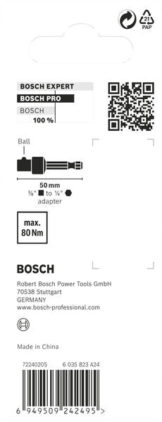 BOSCH PRO Socket Adapter sa priključkom sa kuglom, 3/8", 50 mm - (2608522563) Madras doo Beograd Madras doo Beograd